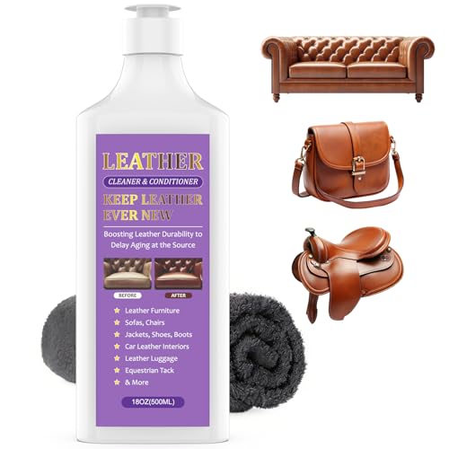 Leather Cleaner & Conditioner - Cleans, Nourishes, Restores & Maintains,