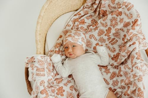 Image of Copper Pearl Swaddle Blankets for Newborns | Soft Stretchy Receiving Blankets for Boys and Girls | Large 46 x 46 Inch Baby Blankets | Lightweight and Breathable Swaddles | Gingerbread