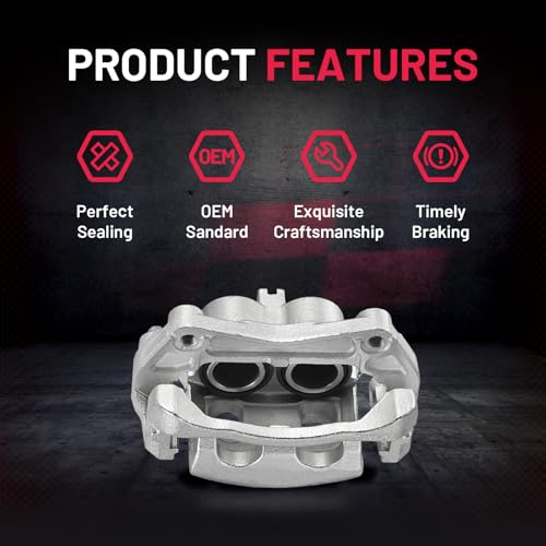 Image of BDFHYK 19-B7100 19-B7101 Front Disc Brake Caliper Assembly Compatible with Nissan Murano /Pathfinder 2015-2023, Compatible with Infiniti JX35 /QX60 2013-2020, 2.5L 3.5L l4 V6 Gas 2pcs