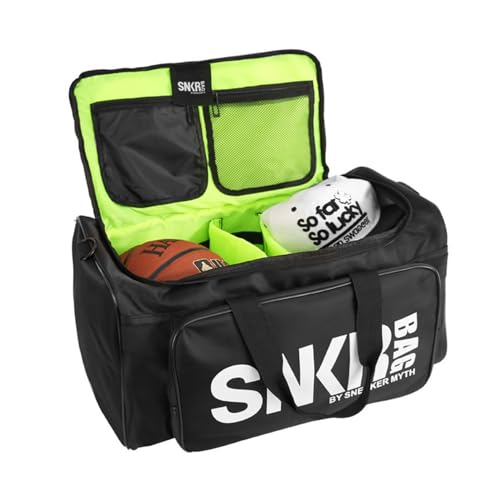 Sneaker Storage Bag Travel Duffel Bag with Shoe Compartment Waterproof Basketball Soccer Training Bag Multi-Function Sports Duffel Bags for Men and Women Travel Sports Fitness-Black2