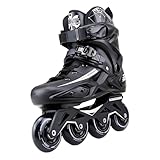 Patines En Línea Adulto, Patines En Linea Hombre Y Mujer, Patines Profesionales En Línea para Adultos, Patines 4 Ruedas para Interiores Y Exteriores, Unisex,EU 36/UK 4/ 23CM,Black