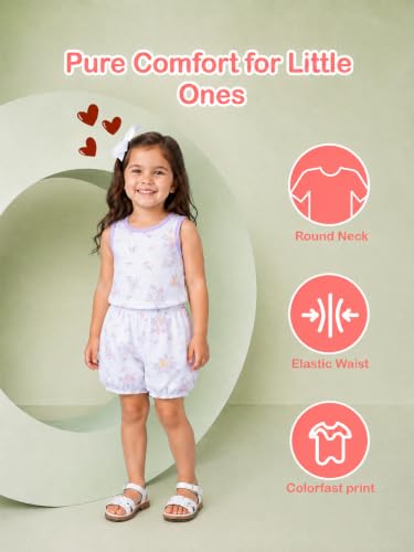 Image of Kidbea Kids Co-ord Set Printed Round Neck T-shirt /Top & Shorts Night Suit