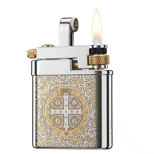 Encendedor Vintage de Latón para Hombre, Llama Suave