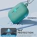 Ljusmicker for AirPod Pro Case Cover with Cleaner Kit,Soft Silicone Protective Case for Apple AirPods Pro 2nd/1st Generation for Women Men,AirPod Pro Case with Magnetic Lid Lock & Keychain-Solid Green
