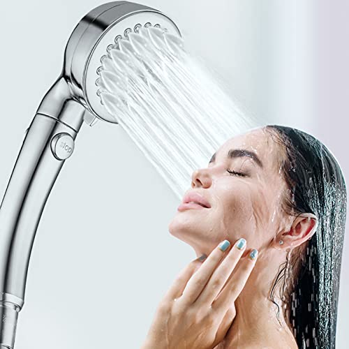 Pommeau de douche haute pression à 3 modes avec bouton d'arrêt