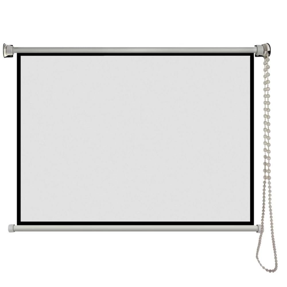 Pantalla De Proyección Enrollable Manual Pantalla De Proyector 40" 50" 60" Pantalla De Cine En Casa 16:9 4:3 Pantalla De Película Sin Arrugas(16:9,50")