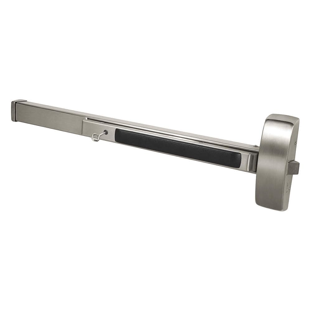 Sargent 80 Series Satin Stainless Steel Less Trim Rim Exit