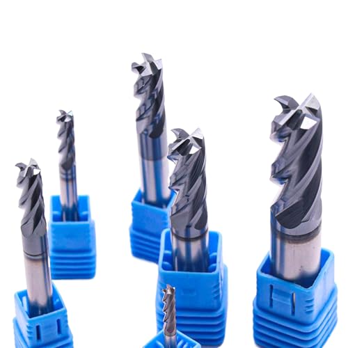 BestParts High Performance 6Pcs Solid Carbide End Mills Set 1/8