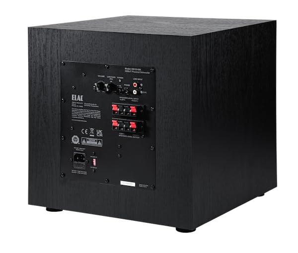 ELAC Debut 3.0 DS123 Subwoofer – Ideal für die Musikwiedergabe über Ihre Stereoanlage als Teil eines 5.1 Surround-Systems, legendärer Klang, edles Design – Schwarz