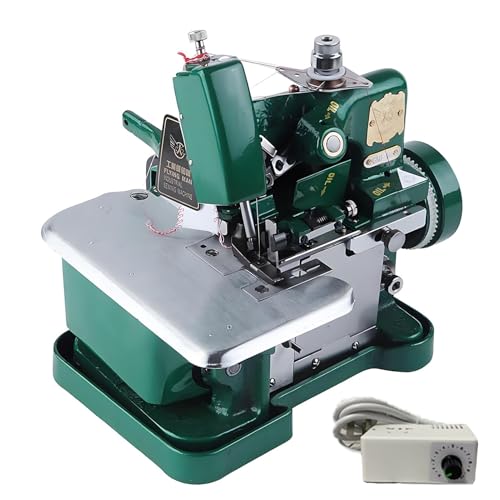 Machine Serger Industrial,Máquinas Overlocker Pesadas,3-4 Hilos,Longitud de Puntada Ajustable con Marco de Metal,para Telas Resistentes Incluye Accesorios,Ancho de Overlock 3.0-5.0mm