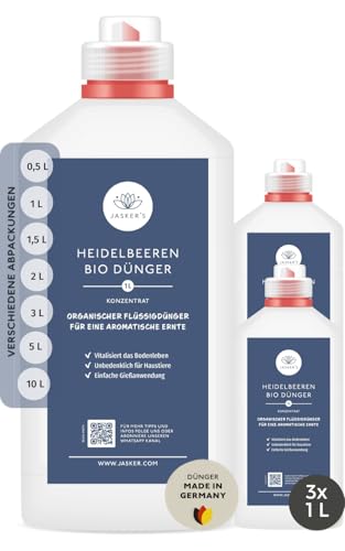 Bio Beeren-Dünger für Heidelbeeren flüssig 3 L - 100% Tierfreundlich & Bio - Beerendünger & Obstdünger flüssig mit viel Kalium - Flüssigdünger für Heidelbeeren & Blaubeeren