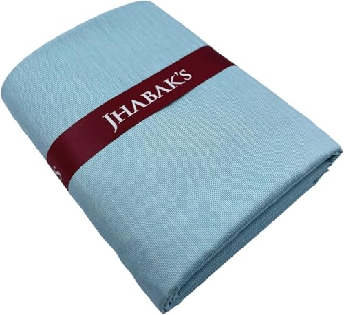 Image of JHABAK'S Unstitched Cotton Blend Solid Shirt & Trouser Fabric - 2.25 m Shirt Cloth - 1.20 m Pant Piece