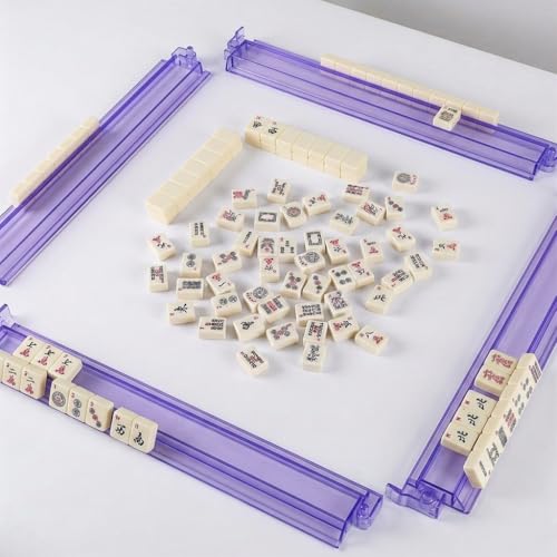 Soportes para fichas de Mahjong de acrílico morado miniatura 4