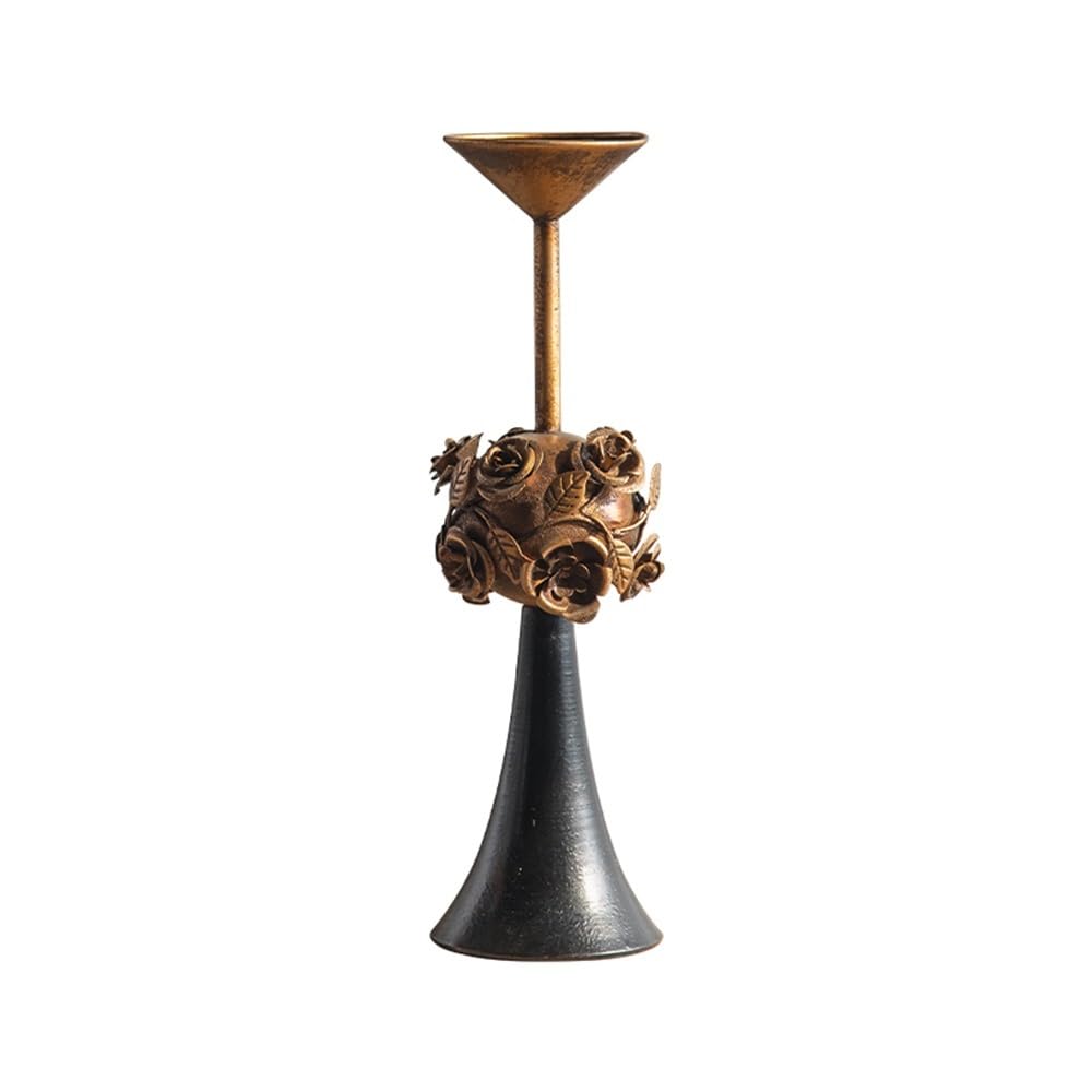 Candlestick Holder Decorative Vintage Candlesticks Elegant Candle Holder Centerpiece For Wedding, Church, Halloween, Dining, Home Decor for Party(Small)