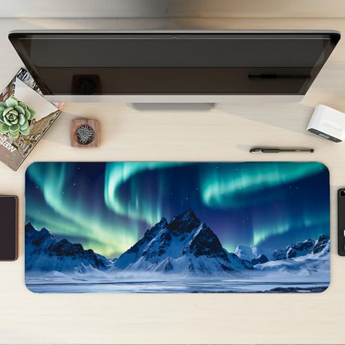 Image of Arora Mountain XL Extended Gaming Mouse Pad | XXL Large Desk Mat 60x30cm for Laptop & PC | Non-Slip Rubber Base, Waterproof, Durable & Smooth Surface | Office, Gaming & Study, asthetic