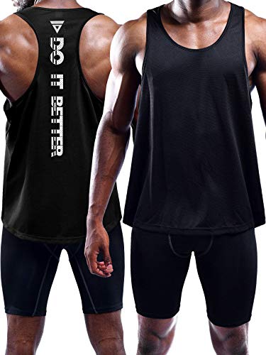 3er Pack Tank Top Herren, Sommer Ärmelloses Muskelshirts Gym Sport Unterhemd Funktionsshirt Workout Tanktop, Fitness Achselshirts Bodybuilding Tee Shirt für Männer Black/Gray/Dark Grey-3P06-S 2