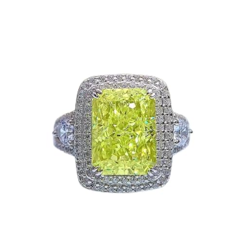 Bagues en argent Sterling 925 et diamant en carbone vert olive 8x11mm pour bijoux de mariage
