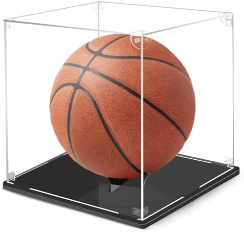 Basketball Display Case, UV Protected Clear Acrylic Box for Showc...