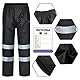 AYKRM Regenhose Fahrrad schwarz Warnschutz Regen-Latzhose, warnregenhose Arbeitshose Regenhosen für Herren