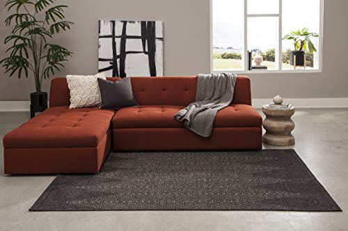 Momeni Como Indoor Outdoor Rug, 2' X 6', Charcoal