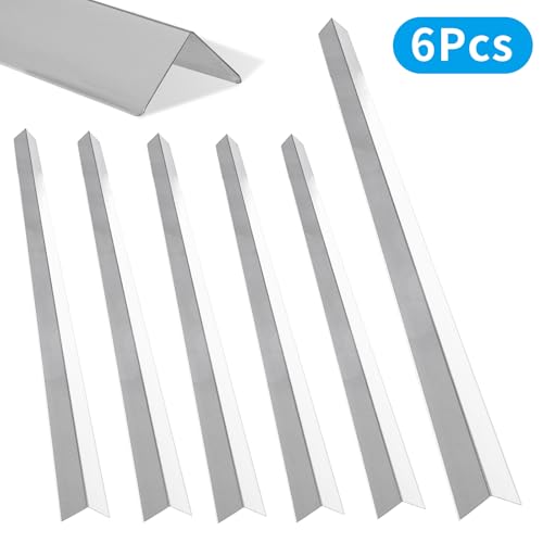 Image of 6-Piece Set, Extra Thick (1mm) Stainless Steel 90 Wall Corner Guards, 2x2x48 Inches, for Wall Corner Protection & Decoration. (6, Bright Silver)