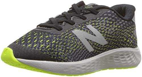 New Balance Kid's Fresh Foam Arishi Nxt V1 Bungee Running Shoe, Black/Hi Lite, 2 Wide Infant
