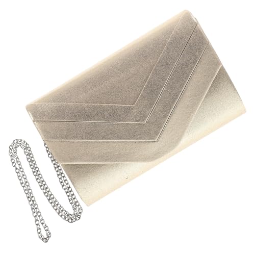 Paquet de soirée velours doré pochette femme mariage compacte