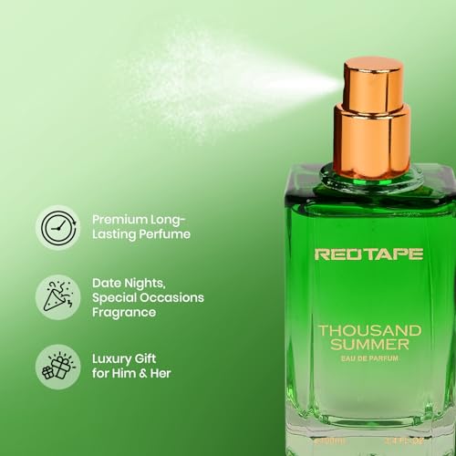 Image of Red Tape Thousand Summers Eau De Parfum 100ML | Unisex Perfume | Long-Lasting Floral & Aromatic Fragrance | Fresh Scent | Premium Perfume for Men & Women | Ideal Gift Option