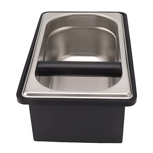 Coffee Knock Box, Espresso Grounds Container, Stainless Steel, Barista Accessories, Large