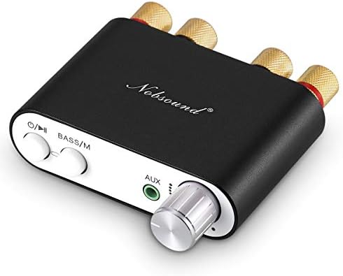 Nobsound 100W Bluetooth 5.0 Amplifier: 2-Channel HiFi Mini Amp for Home Theater & Desktop with Bass Boost & USB/AUX Input (Upgraded with 19V Power Supply)