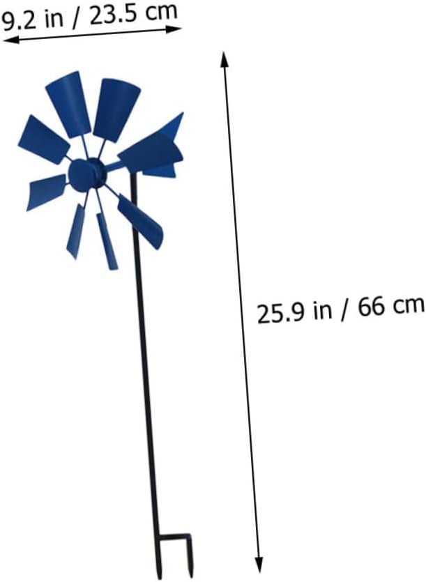 YARNOW 3pcs Metal Garden Windmill Decorations Rotating Outdoor Landscape Decorations for Porch Lawn