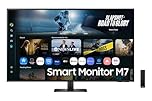 Samsung M70F 43 Inch 4K Smart AI Monitor, VA Panel, 3840 x 2160, 60Hz, 4ms (G/G), Speaker, Gaming Hub, 4K Upscaling, Voice Control, Smart TV Apps & AI Features, HDR10, LS43FM700UUXEN