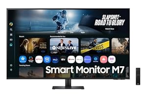 Samsung M70F 43 Inch 4K Smart AI Monitor, VA Panel, 3840 x 2160, 60Hz, 4ms (G/G), Speaker, Gaming Hub, 4K Upscaling, Voice Control, Smart TV Apps & AI Features, HDR10, LS43FM700UUXEN