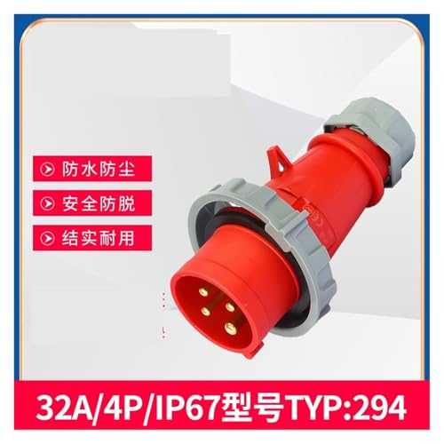Connecteur étanche 32A IP67 résistant à l eau prise industrielle 400V