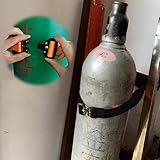 Soporte de pared for cilindros de oxígeno, con hebilla de seguridad desmontable.(Nero)