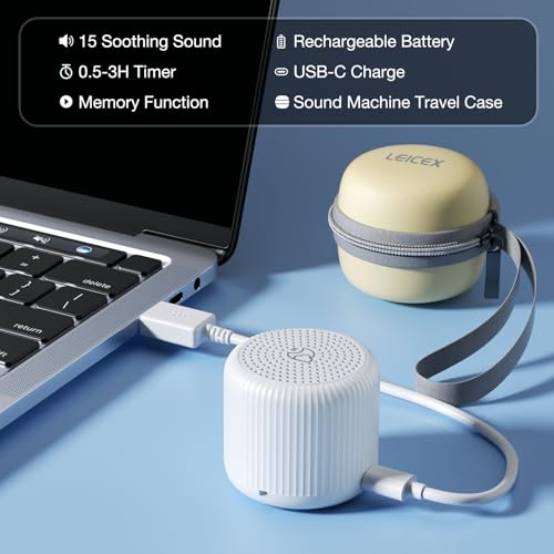 portable sound machine  travel case mini white noise machine for sleeping amp travel case