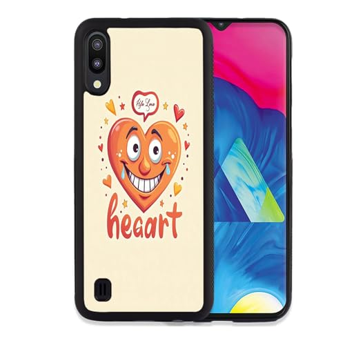 ZHONGWEI Phone case Compatible with Galaxy M01 M10 M11 M12 M14 5G M20 M21S M22 M23 5G with Heart-CQ40-3D Anti-Slip Texture,Military Drop Protection.