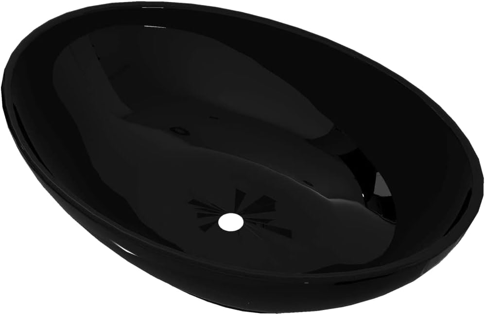 vidaXL Lavabo Ovale Céramique