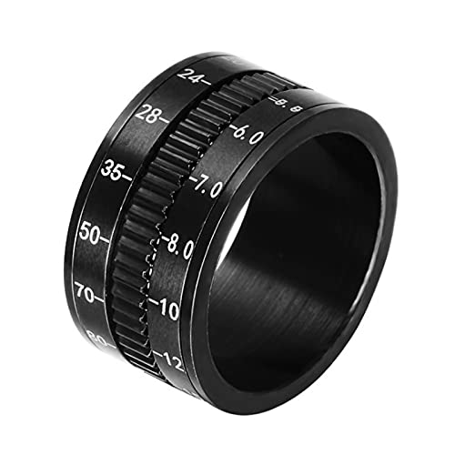 Anneaux d'objectif d'appareil photo anti-stress bague rotative homme pour calmer l'anxiété