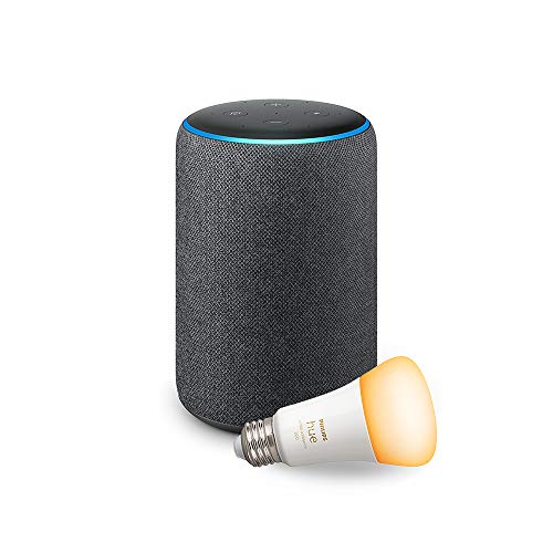 Echo Plus (2nd Gen) with Philips Hue Bulb - Alexa smart home starter kit - Charcoal