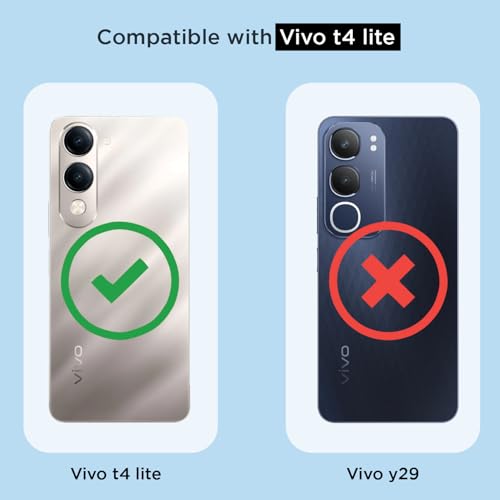 Image of Outlouders Back Cover for Vivo T4 Lite 5G / Vivo Y19 5G Mag-Safe Transparent PC + TPU Bumper Case with Magnetic Support Shockproof Protection (Transparent Mag-Safe)