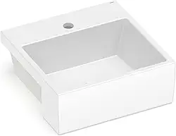 Cuba de Semiencaixe 410X410 com Mesa Basic Q2 - Celite