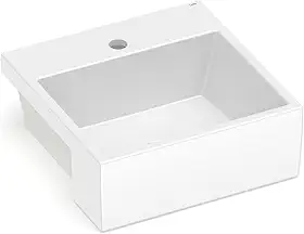 Cuba de Semiencaixe 410X410 com Mesa Basic Q2 - Celite