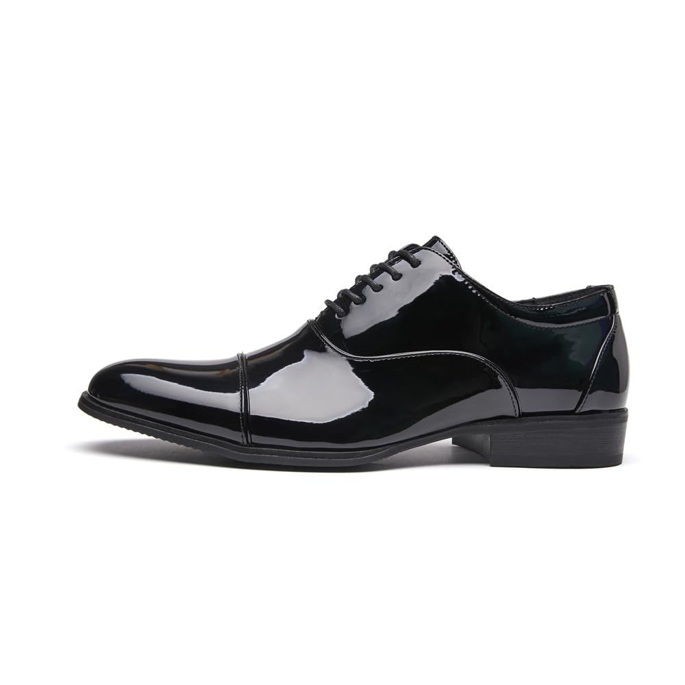 Zapatos de charol para hombre de estilo británico brillante con tres costuras, zapatos Oxford formales de negocios, zapatos de boda, zapatos de alto rendimiento