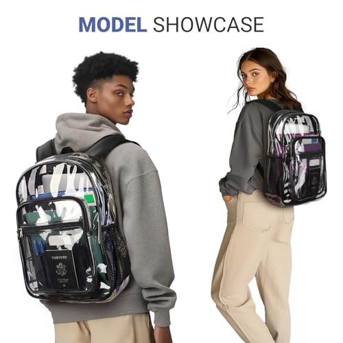 ZORFIN Heavy Duty Clear Backpack