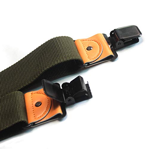 Image of MELOTOUGH Men's Suspender 2 inch Wide Partial Elastic Strap for Jeans Pants