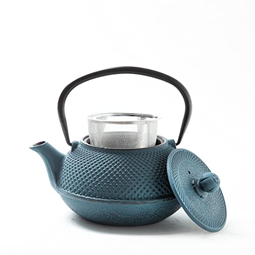 Tealøv TETERA HIERRO FUNDIDO 800 ML SET – SERVICIO DE TÉ COMPLETO de Tetera de Hierro Fundido con Infusor, Tazas de té y… - Imagen 5