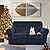 ZNSAYOTX Luxury Velvet Couch Cover 3 Piece Stretch Sofa Covers for 2 Cushion Couch Soft Loveseat Slipcover Living Room Anti Slip Dogs Pet Love Seat Furnitre Protector (Navy Blue, Loveseat)