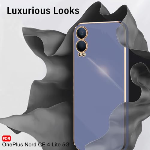 Image of TheGiftKart TPU Luxurious Golden-Plated Back Cover Case for OnePlus Nord CE 4 Lite 5G|Raised Lips for Camera & Screen Protection|Shockproof Design|Stylish Back Case for Nord CE4 Lite 5G