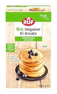 RUF Bio Veganer Ei-Ersatz Vorratspackung, 100% pflanzlicher Vollei-Ersatz, zum Backen, für Desserts, zum Panieren, für vegane Mayonnaise, 1 kg Großpackung